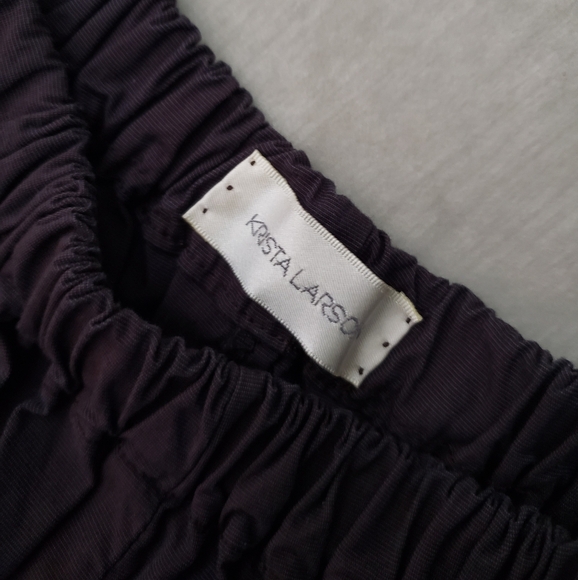 NWOT Krista Larson Taffeta Ruffle Wide Leg Pants One Size - Picture 5 of 12